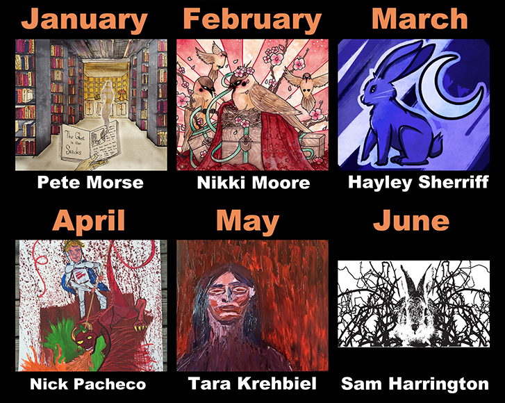 January through June 2016 Calendar Artists