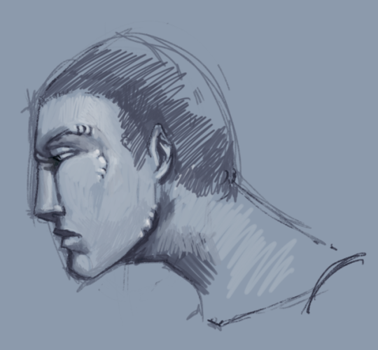 Sergeant Esco Side Profile Doodle