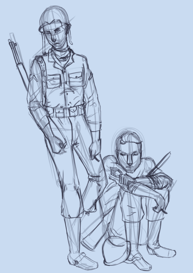 Squadmates Digital Sketch