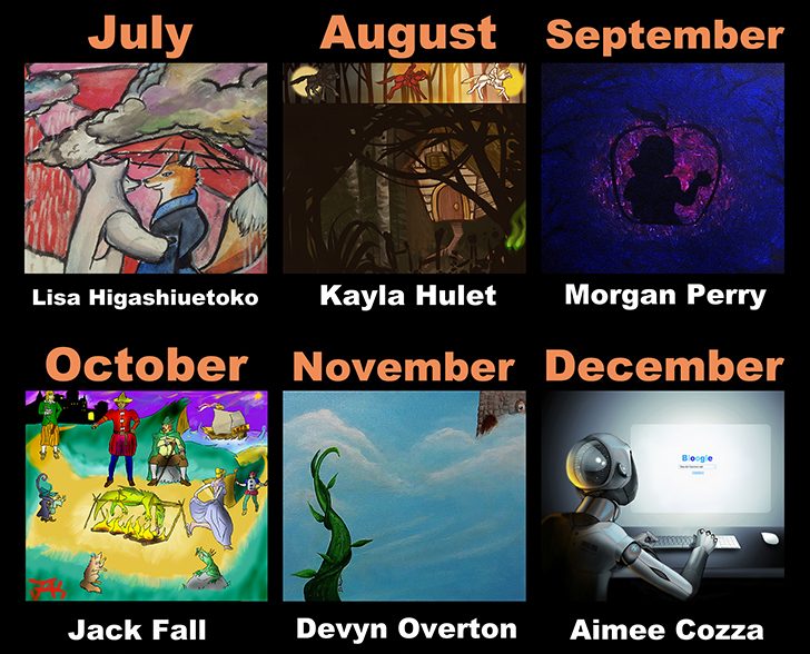 July through December 2016 Calendar Artists