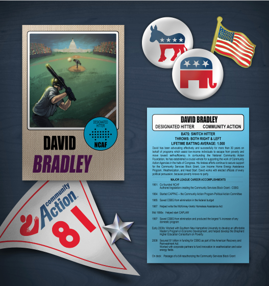NCAF Designated Hitter David Bradley Illustration, 2018 NCAF Designated Hitter David Bradley Illustration, 2018