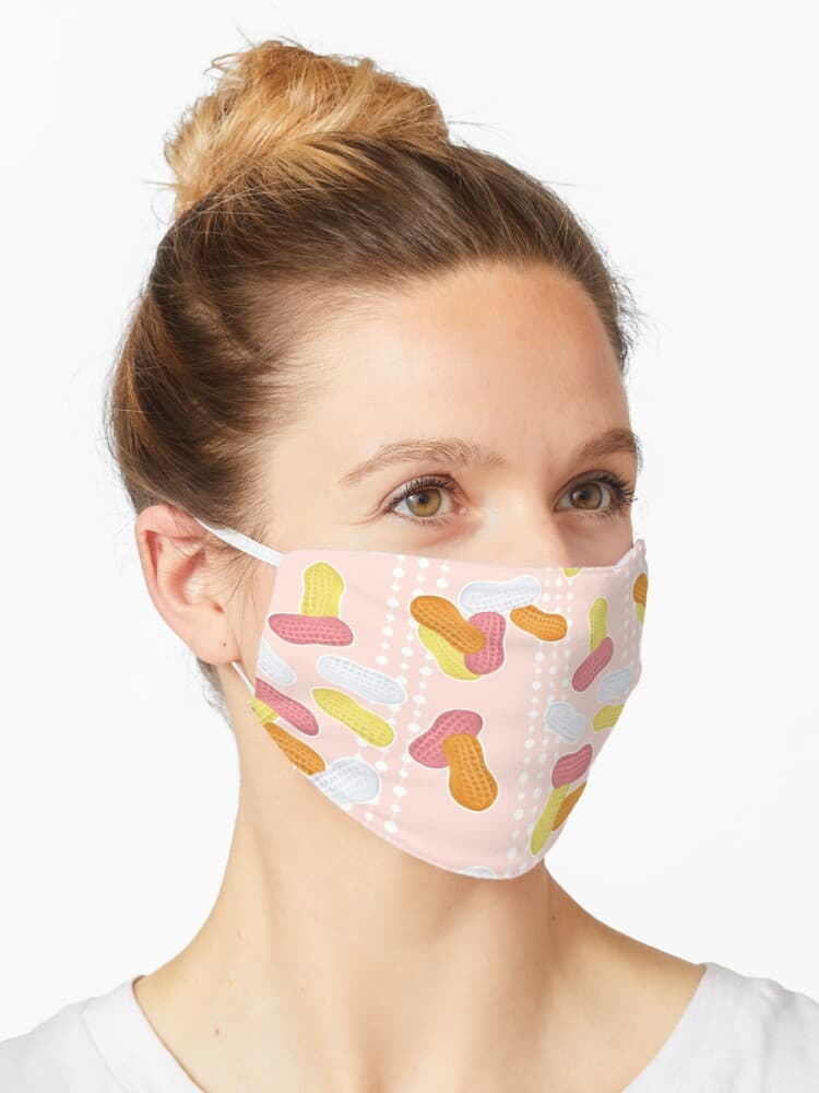Pink circus peanuts facemask