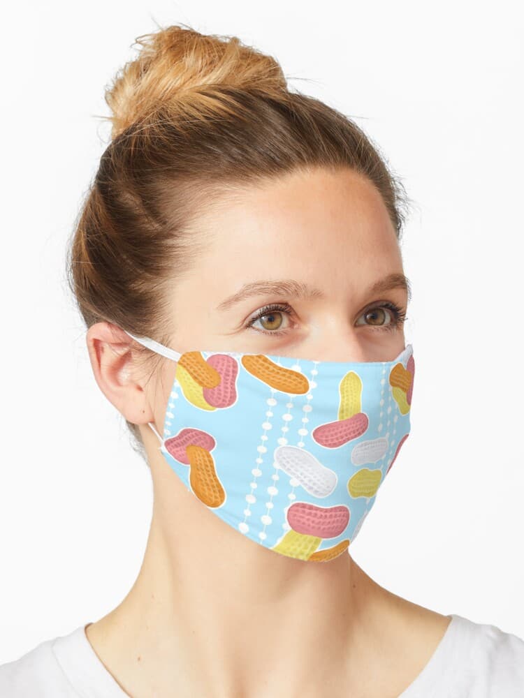 Blue circus peanuts facemask