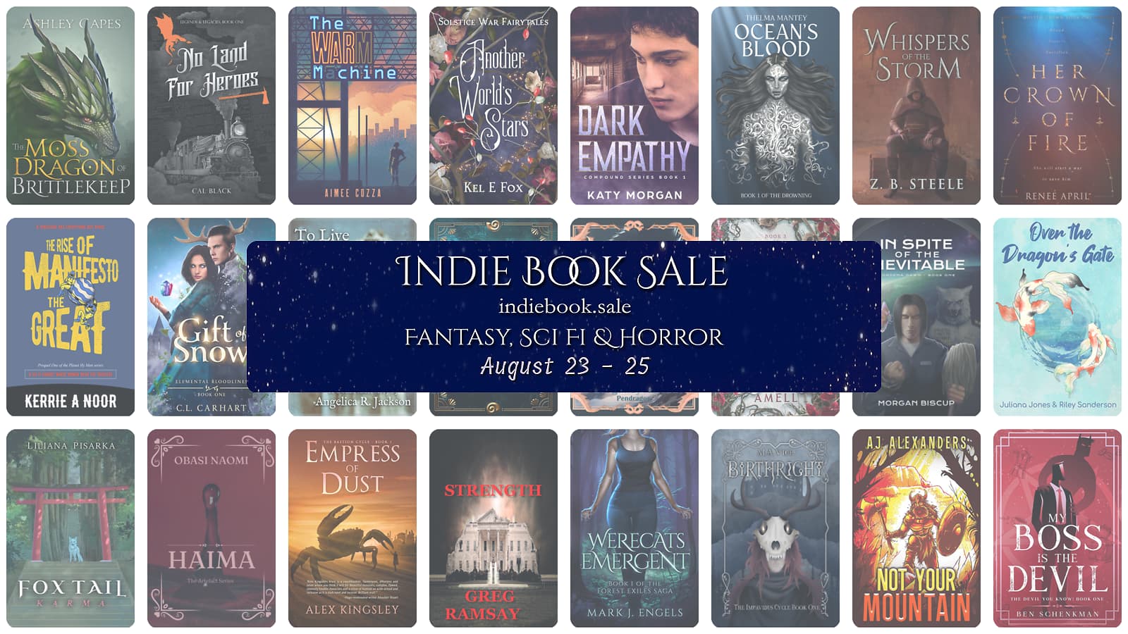 Indie Book Sale August 23-25th